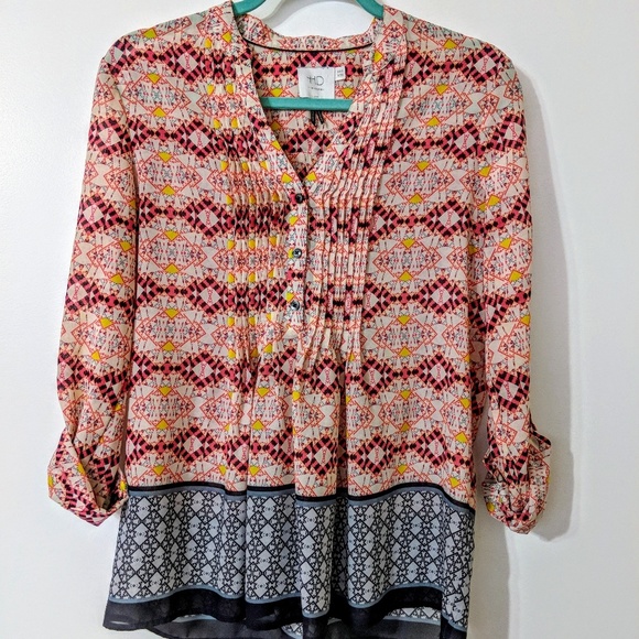 Anthropologie Tops - ANTHROPOLOGIE HD in Paris geometric blouse